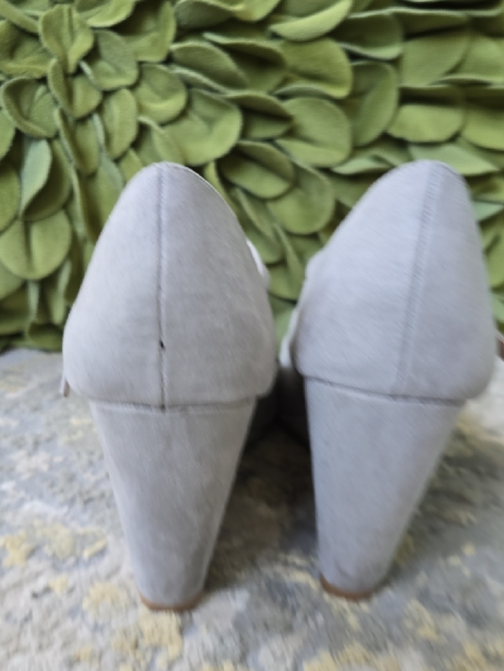 Coutgo Mary Jane Pumps Ankle Strap High Heel Round Toe Wedge Shoes Size 7 - Picture 6 of 11